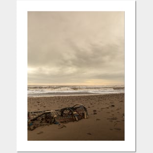 Stranded Lobster Trap on a New Brunswick Beach V3 Posters and Art